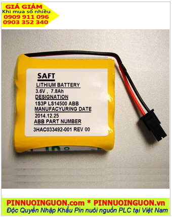 ABB Robots 1S3PLS14500, Pin nuôi nguồn ABB Robots 1S3PLS14500 lithium 3.6v 7800mAh, Xuất xứ PHÁP